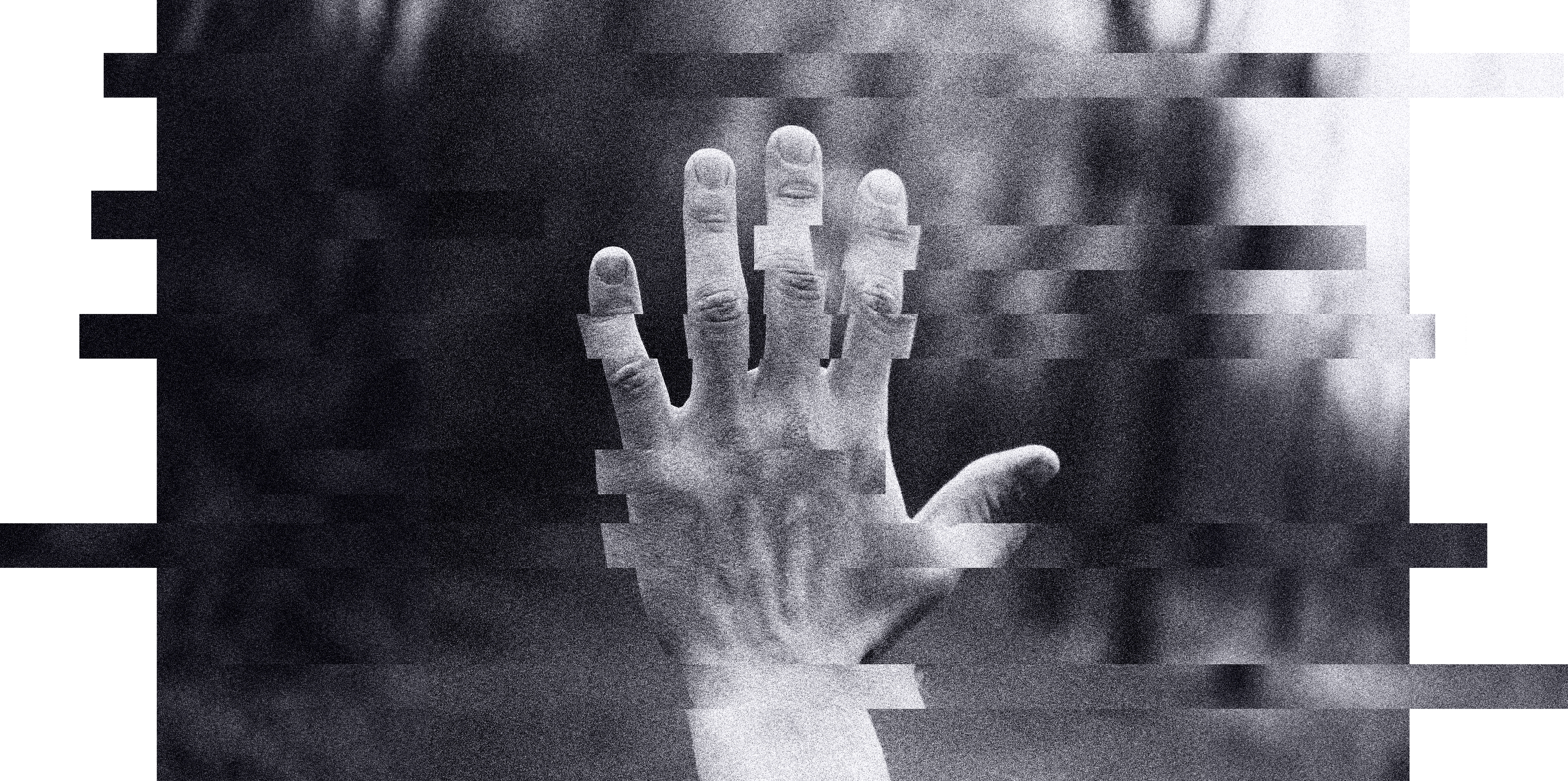 A hand being divided into shapes to represent the need for blockchain technology to be human-friendly.